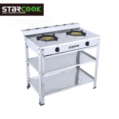 China Easy Clean Rack Gas Stove 2 Burner Table Cooktops With High Quality Exterior for sale