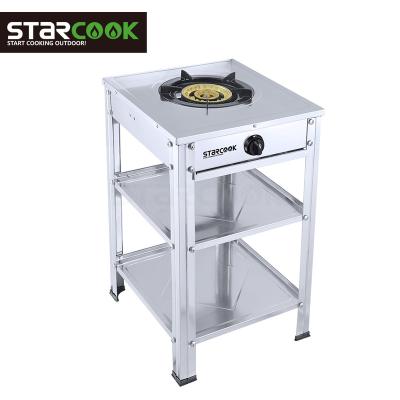 China 1 Easy Assembled Gas Burner Stainless Steel Easy Clean Gas Stove With Storage Ispace for sale