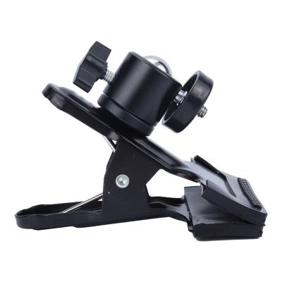 China For Snapshot Camera Attachment Camera and Tripod Multi-Function Camera Stake Mount Clip Clamp Mount with Standard Ball Head 1/4 Screw for Snapshot Light Ring Light for sale