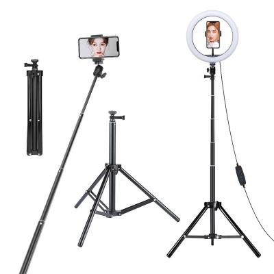 China 10 Inch Ring Light with Adjustable Remote Control Tripod Stand Phone Holder for Tiktok Live Streaming Ring Shaped Makeup for sale