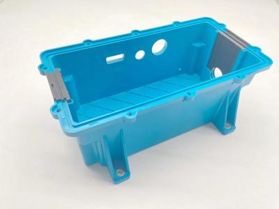 China New Energy-Voertuigenbatterij Blauwe Heater Box Plastic Injection Mould die - Aangepaste PA66+GF, Autobatterij, -20~200℃ bewerkt Te koop