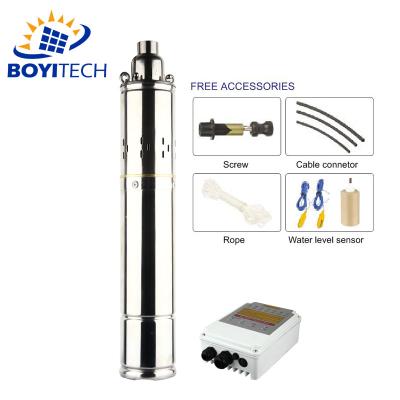 China Boyitech 3inch Solar Well Water Submersible Pump Dc Solar Water Pump For Agriculture 3BYS1.0/30-D24/80 for sale