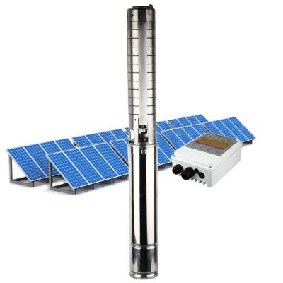 China 4 inch impeller centrifugal solar submersible pump submersible solar pump mppt controller 4BYSC9/158-D216/2200 for sale