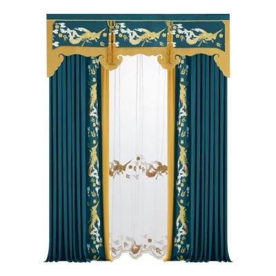 China Wholesale Luxury Blackout Blackout Ready Made Living Room Curtain Panels for sale