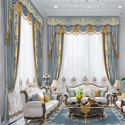 China 100% Polyester Velvet Blackout Solid Blackout Church Curtain Window Living Room Ready Made Triple Weave Window Curtain for sale