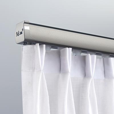 China 2022 New Style Popular Double Bracket Aluminum Curtain Rail Ceiling Curtain Track For Home Decoration for sale