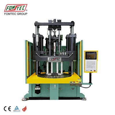 China FOMTEC 120 TON Rotary Table Vertical Injection Molding Machine with 800MM TABLE HEIGH for sale