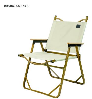 China Modern Dreamy Corner Furniture Kermit Chair Wood Grain Aluminum Folding Outdoor Camping Chair for sale