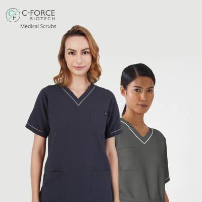 China Odor reduction | Intimate Skin BioNTex Fabric Hypoallergenic For Nurses Modern V-Neck Classic Fit Scrubs Nursing Women Scrubs Sets Hospital Clothes for sale