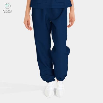 China Odor reduction | BioNTex Navy Blue Hypoallergenic Medical Uniform Medical Spandex / Polyester Custom Care Frosted Pants Frosted Uniform for sale