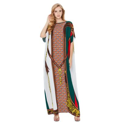 China High Elasticity/High Texture/Chiffon Muslim Women Dress Plus Size Short Sleeve Abaya With Hijab Islamic Clothing Turkish PrayerMaxi Long Dress Dubai Girls for sale