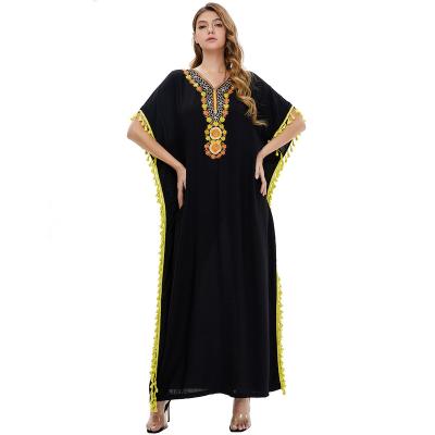 China High Elasticity/High Texture Short Sleeve Abaya/Skin-Free Loose Muslim Dress Women Waist Dress With Hijab Islamic Clothing PrayerMaxi Long Dress Turkish Girls Dubai for sale