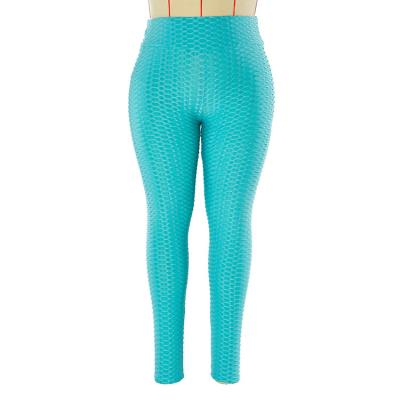 China New Design Fitness Hollow Women Yoga Jacquard Bubble Gaiters High Waist Butt Lift Pants For Yoga Sports for sale