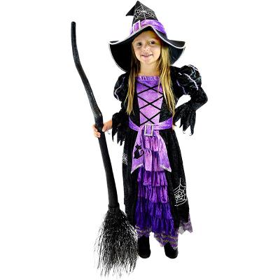 China Halloween Party Costume Kids Halloween Costume Dress Up Dress For Girls Purple Halloween Dress for sale