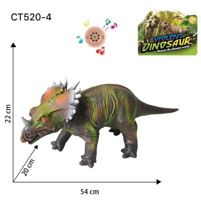 China Wild Animal Models Shantou Toy City Very Hot Selling Bag Soft Rubber Animal Dinosaur Toys With Voice for sale