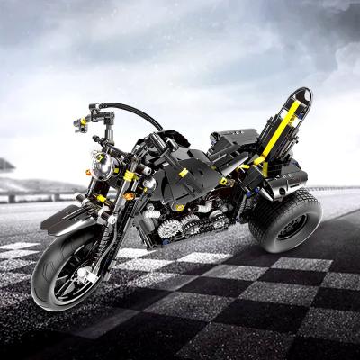 China Toy Motorcycle Bricks Children's Day Gifts MOTO DIY Assembled Race Car Creator Puzzle Building Blocks Building Blocks Toys for sale