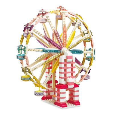 China STEM Electronic Toys 2021 Toy 2021 Ferris Wheel Brick Sky Wheel DIY Gift 245 PCS Educational Bulk Constituent Funny Puzzle Block For Kids for sale