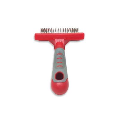 China 2021 New Arrival Pet Grooming Brush Self Cleaning Dog Cat Brush Remove Dog Hairs Stocked Comb for sale