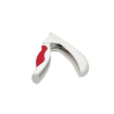 China Stocked Hot Products Selling Red and White Color Dog Pet Nail Crusher Pet Nail Claw Cutter Scissors for sale