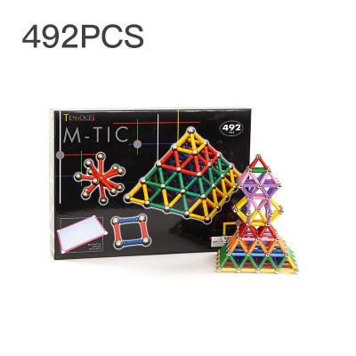 China Toy Tensoger Kids Educational Toys Building Blocks 3D Diy Smart Toy 492 Building Blocks Magnetic Magnetic Tiles for sale