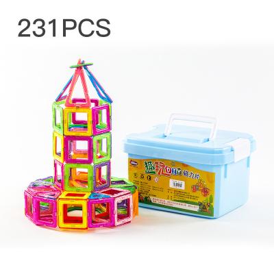 China 231 Building Blocks 3D Diy Intelligent Toy Tensoger Kids Educational Toys Building Blocks Magnetic Magnetic Tiles for sale