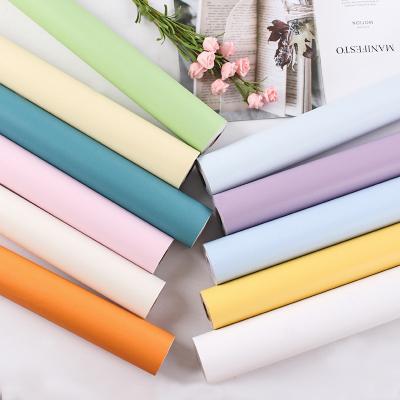 China Factory wholesale waterproof home decoration pure color self-adhesive wallpaper rolls store for wallpaper for sale