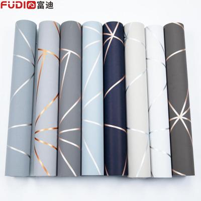 China Waterproof+ECO-Friendly 0.53m Width Modern Design Non Woven Wallpaper Home Decoration for sale