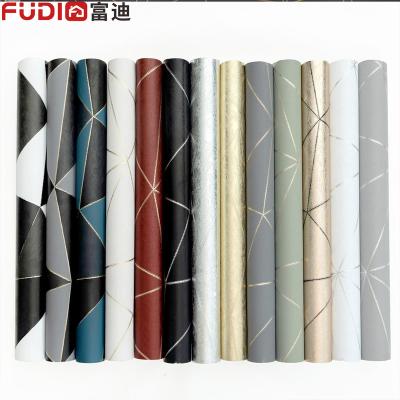 China Waterproof+ECO-Friendly Commercial Wallcovering Fabric Backed Vinyl Wallpaper For Hotel for sale