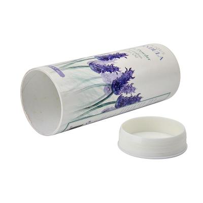 China Talcum Powder Paper Tube Box With Air Hole Lid for sale