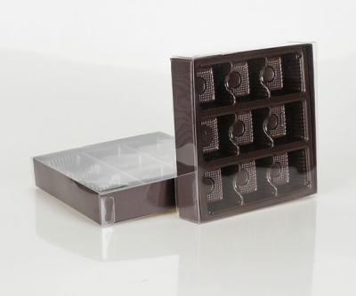 China Recyclable Chocolate Packaging Plastic Boxes With 9 Cavity Tray for sale