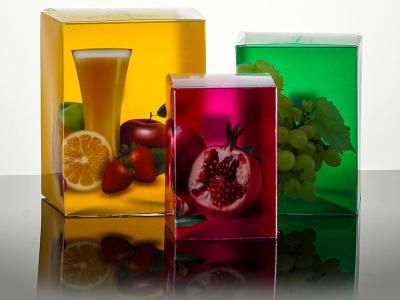 China Colored Transparent PET Packaging Box For Fruits for sale