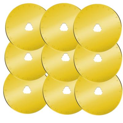 China Quick-change Fast Delivery Golden Coating 45mm Titanium Rotary Cutter Blades SKS-7 for sale