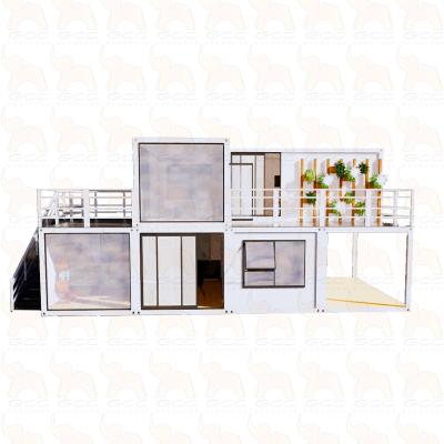 China China glass modern luxury prefab construction/mobile living container house prefab portable modular homes villa for sale