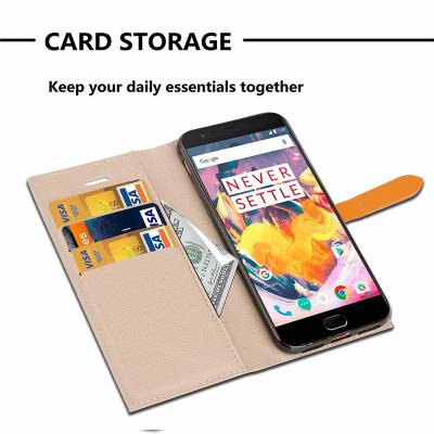 China To protect your new card style phone and phone accessories smartphone wallet leather case for one plus 3 3T for sale