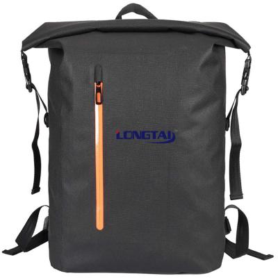 China Low Price Rolltop Office Outdoor Laptop Backpack Waterproof Outdoor Travel Hiking Casual School Daypack, Black for sale