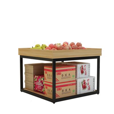 China Quality Guaranteed Steel Wooden Price Shelf Fruit And Vegetable Suitable Display Rack For Supermarket for sale