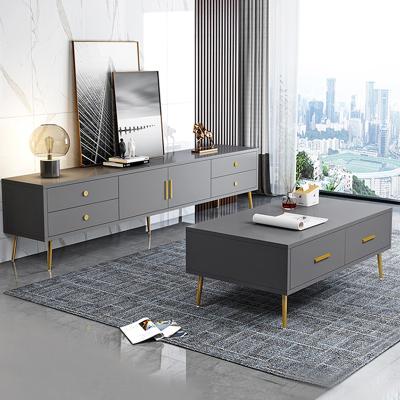 China Low Price Guaranteed Modern Wood TV Quality Coffee Tea Table Wooden Cabinet Set for sale