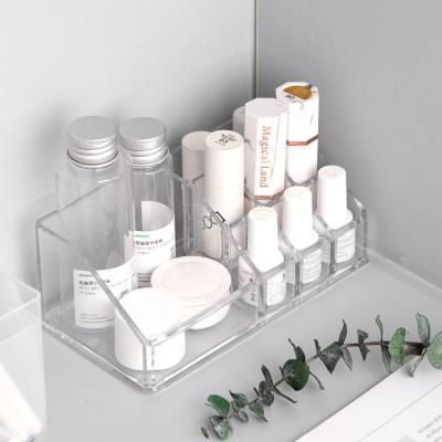 China Multifunctional Clear Acrylic Cosmetic Holder Daily Necessities Storage Organizer Rack 17.5*9.5*6.5cm Cosmetic Holder for sale