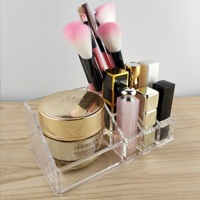 China Daily Necessities Wholesale Good Price Professional Clear Acrylic Makeup Cosmetic Display Storage Rack for sale