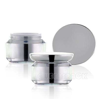 China Portable cosmetic jar 15ml, 30ml, 50ml cosmetic wholesale acrylic cream jar skin care cream for sale