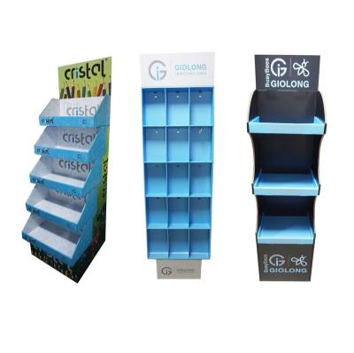 China cheap 350g CCNB+K6 Corrugated Cardboard Easy Assembly Cardboard Shop Display Stand Custom Corrugated Displays For Retail Store Display for sale