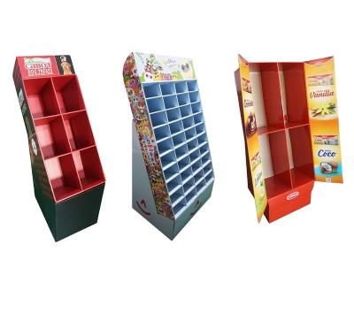 China 350g CCNB+K6 China Factory Directly Wholesale Cardboard Floor Displays Supermarket Floor Rack Corrugated Cardboard Cardboard Display Boxes for sale