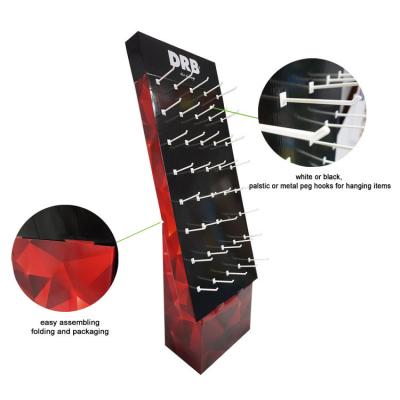 China New And Promotional Custom Recycled Cardboard Material Eco - Friendly Cosmetic Display Stand for sale