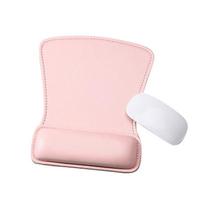 China Eco - Friendly Custom Sublimation Logo Mousepad Leather Office Mousepad Pink for sale