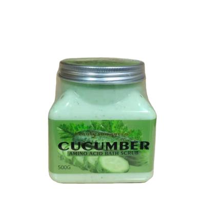 China Wholesale Herbal Exfoliator 500ML Fruit Exfoliate Natural Organic Skin Whitening Bottle Jar Whipped CUCUMBER Body Scrub Body Scrub for sale