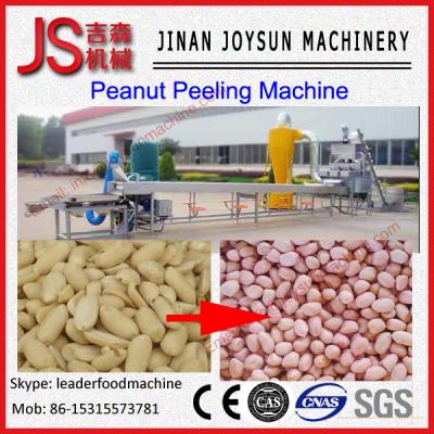 China 100 - 150kg / h Wet Type Red Coated Plant Peanut Peeling Machine 0.75kw for sale