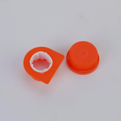 China PP/PE 26.8mm Cap Diameter Stream Cap Plastic Milk Juice Bottle Helicap For Aseptic for sale