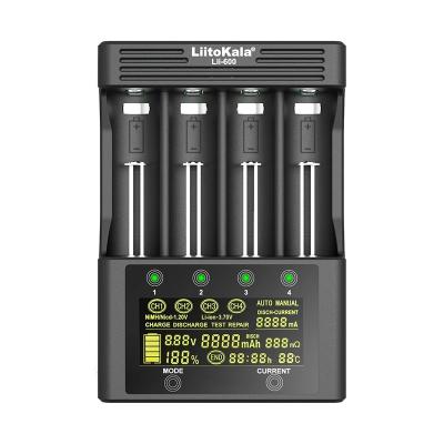 China Quick Charge LiitoKala Lii-600 Battery Charger for 3.7V Li-ion and 1.2V NiMH Battery Suitable for 18650 26650 21700 26700 AA AAA for sale