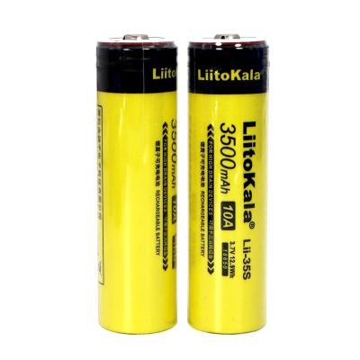 China Toys LiitoKala Lii-35S Trick Battery 3.7V 3500mAh Rechargeable New 18650 Lithium Battery For LED Flashlight+DIY Headed for sale