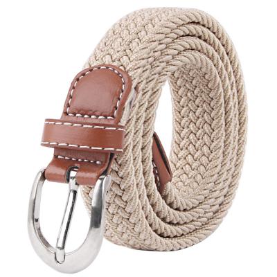 China Popular Famous Brand Men Belt 2022 Factory Direct Wholesale Stretch Cloth Belt Men Women Multiple Colors Elastic Woven Elastic Waistband for sale